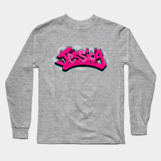 Jessica graffiti name Long Sleeve T-Shirt