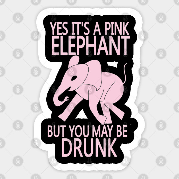 PINK ELEPHANT Sticker by droidmonkey