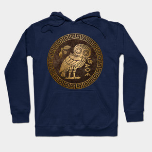 Athens Ancient Greece Athenian Owl Symbol of Goddess Athena Hoodie