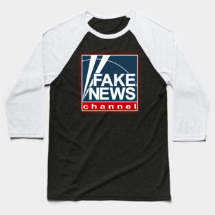 Fake News Channel Fox News Logo Baseball T-Shirt