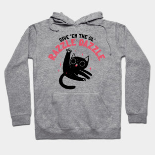 Give ’Em the Ol’ Razzle Dazzle – Cute Black Cat Cartoon Hoodie