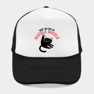 Give ’Em the Ol’ Razzle Dazzle – Cute Black Cat Cartoon Hat