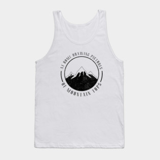 At home drawing pictures, of mountain tops Tank Top