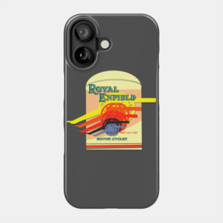 Retro Royal Enfield Motorcycles Design by MotorManiac Phone Case