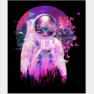 Ethereum Space Astronaut Crypto Eth To The Moon Posters and Art
