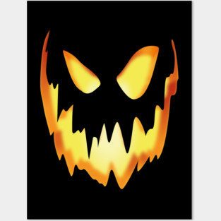 Jack-o'-Lantern Face Posters and Art