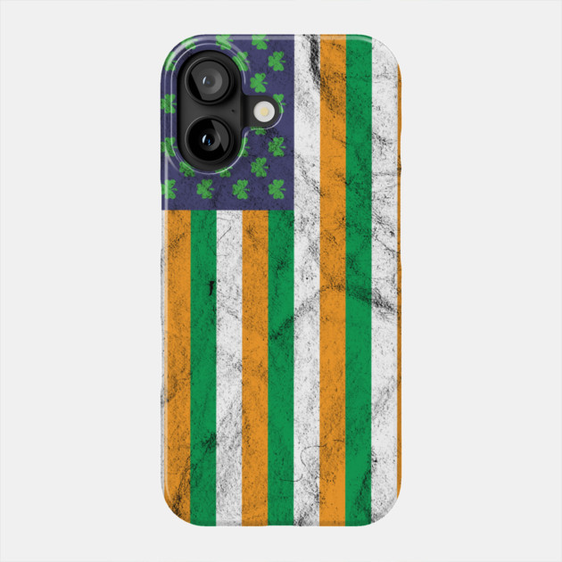 USA and Irish Flag Mashup Phone Case by belownormal