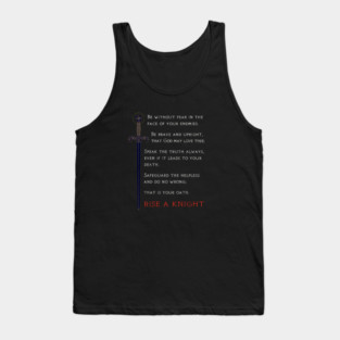 KINGDOM OF HEAVEN, RISE A KNIGHT OATH Tank Top