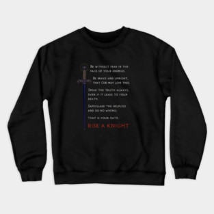 KINGDOM OF HEAVEN, RISE A KNIGHT OATH Crewneck Sweatshirt