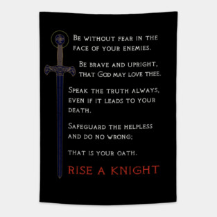 KINGDOM OF HEAVEN, RISE A KNIGHT OATH Tapestry