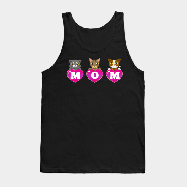 Mom Cat lover hearts Tank Top by creative