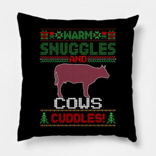 Funny Cow Ugly Christmas cow Pillow
