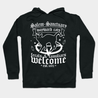 Salem Sanctuary For Wayward Black Cats 1692 - Salem Witch Hoodie