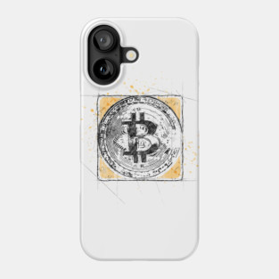 Bitcoin BTC Sketch Phone Case