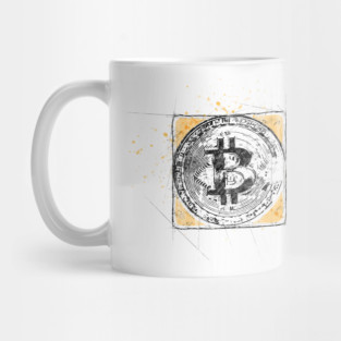 Bitcoin BTC Sketch Mug