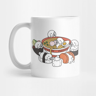 Bichon Frise Ramen Sushi Mug