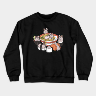 Sphynx Cat Ramen Sushi Crewneck Sweatshirt