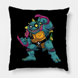 Slash the mutant Snapping turtle villain. Pillow
