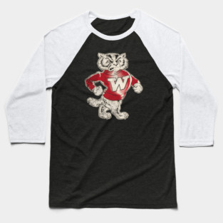 Vintage "Bucky" the badger Mascot Logo for Wisconsin Baseball T-Shirt