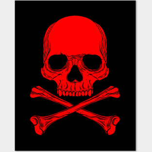 Cross bones and skull Posters and Art