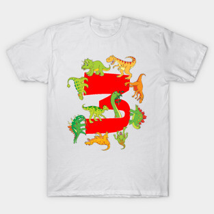 Popular Dinosaurs 3rd Kids Birthday T-Shirt