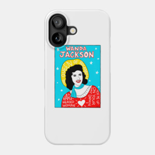 Wanda Jackson Rockabilly Folk Art Phone Case