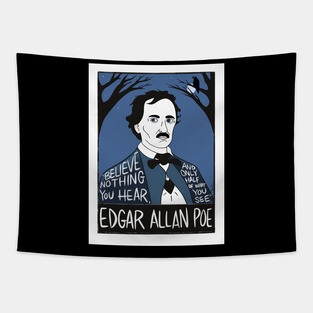 Edgar Allan Poe Folk Art Tapestry