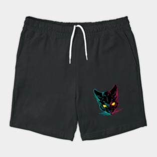 Cyber Demon Cat Shorts