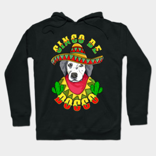 Cinco de Doggo Funny Dalmatian Dog for Cinco de Mayo design Hoodie