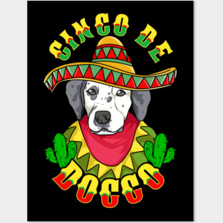 Cinco de Doggo Funny Dalmatian Dog for Cinco de Mayo design Posters and Art
