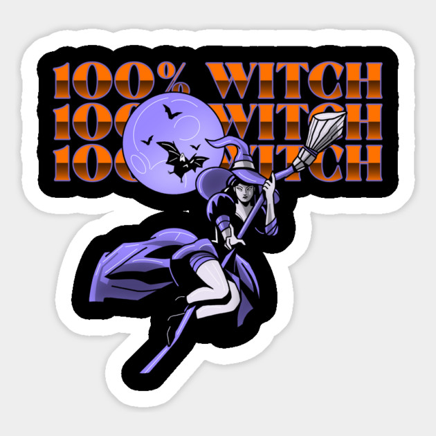 100% Witch Magnet by MCALTees