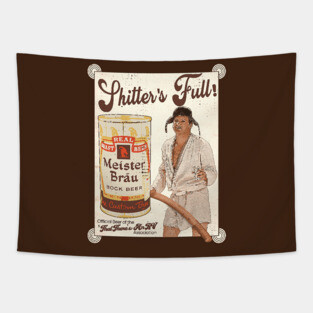 Cousin Eddie Shitter's Full Meister Brau Ad Tapestry