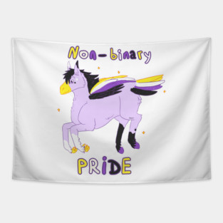 Non-Binary Pride Hippogriff Tapestry