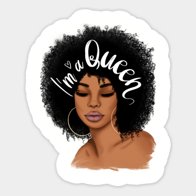 I am a queen, Black Queen, Black woman, Black girl magic Magnet by UrbanLifeApparel