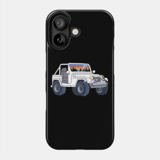 Aesthetic White Jeep Phone Case