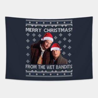 Merry Christmas From The Wet Bandits Home Alone Tapestry