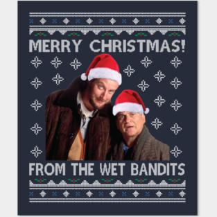 Merry Christmas From The Wet Bandits Home Alone Posters and Art