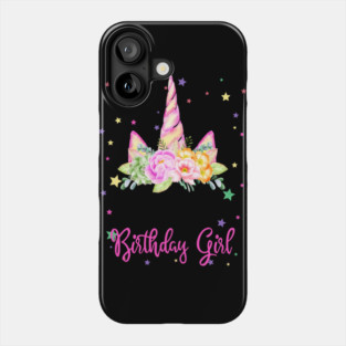Birthday Girl! Unicorn Lashes design Gift Phone Case