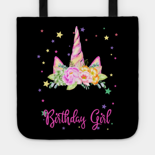 Birthday Girl! Unicorn Lashes design Gift Tote by creative