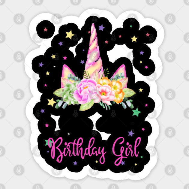 Birthday Girl! Unicorn Lashes design Gift Sticker by creative