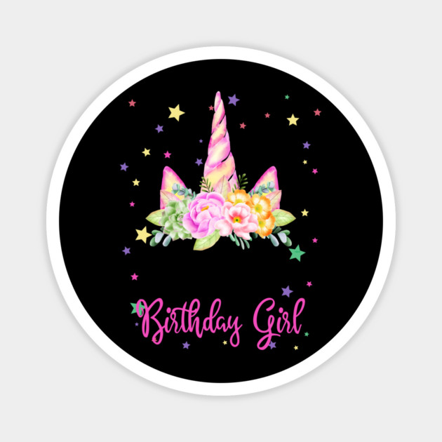 Birthday Girl! Unicorn Lashes design Gift Magnet by creative