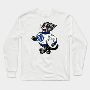 Vintage Eastern Illinois University Panthers Mascot Logo Long Sleeve T-Shirt
