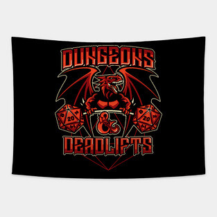 Dungeons and Deadlifts Tapestry