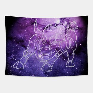 Taurus Zodiac Armour Sign Tapestry