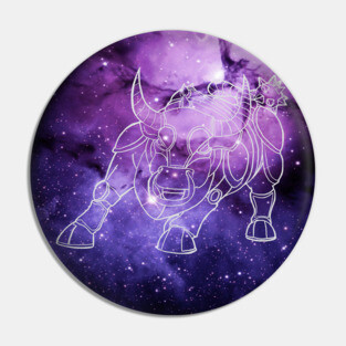 Taurus Zodiac Armour Sign Pin