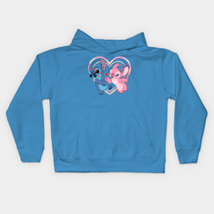 Stitch and Angel Kiss Kids Hoodie