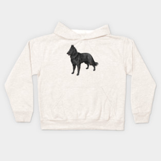 Belgian Shepherd Dog | Groenendael | Cute Dog Cartoon Kids Hoodie