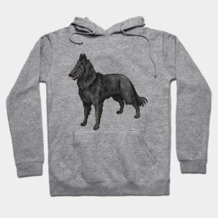 Belgian Shepherd Dog | Groenendael | Cute Dog Cartoon Hoodie