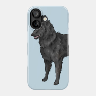 Belgian Shepherd Dog | Groenendael | Cute Dog Cartoon Phone Case