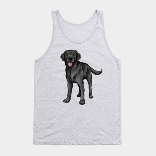 Cute Black Labrador Dog Tank Top